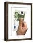 Male Hand Holding 100 Euro Bill-ilker canikligil-Framed Photographic Print