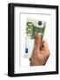 Male Hand Holding 100 Euro Bill-ilker canikligil-Framed Photographic Print