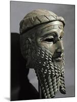 Male Head with Beard (Sargon), from Niniveh, Bronze or Copper, Akkadian-null-Mounted Giclee Print