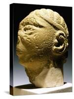 Male Head with Knot and Ribbon in His Hair as Per Fashion of Mesopotamia in 3rd Century BC-null-Stretched Canvas