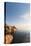 Male Hiker Resting Along The Shore Of The Great Salt Lake From Antelope Island State Park In Utah-Austin Cronnelly-Stretched Canvas