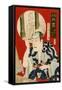 Male Kabuki Actor-Kunichika toyohara-Framed Stretched Canvas