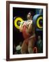 Male Lifting Heavy Weights in Competition at the Olympics-John Dominis-Framed Premium Photographic Print