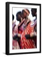 Male Maasai Dancers, Amboseli National Park, Kenya-Paul Joynson Hicks-Framed Photographic Print