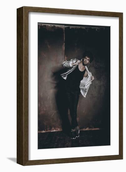 Male Model in Fashion Shoot-Luis Beltran-Framed Photographic Print