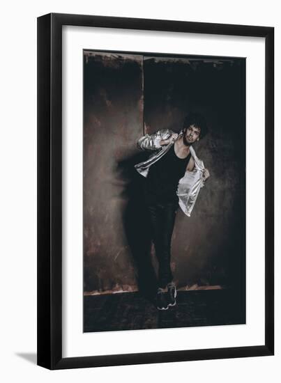 Male Model in Fashion Shoot-Luis Beltran-Framed Photographic Print