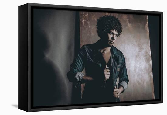 Male Model in Fashion Shoot-Luis Beltran-Framed Stretched Canvas