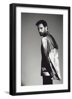 Male Model Posing-Luis Beltran-Framed Photographic Print