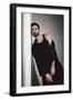 Male Model Posing-Luis Beltran-Framed Photographic Print