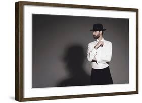 Male Model Posing-Luis Beltran-Framed Photographic Print