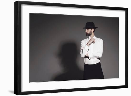 Male Model Posing-Luis Beltran-Framed Photographic Print