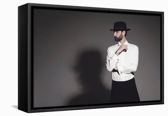 Male Model Posing-Luis Beltran-Framed Stretched Canvas