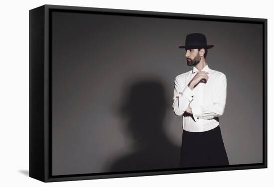 Male Model Posing-Luis Beltran-Framed Stretched Canvas