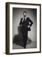 Male Model Posing-Luis Beltran-Framed Photographic Print