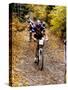 Male Mountain Biker Competing in a Race 1993 NY State Championships-null-Stretched Canvas