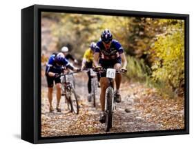 Male Mountain Biker Competing in a Race 1993 NY State Championships-null-Framed Stretched Canvas