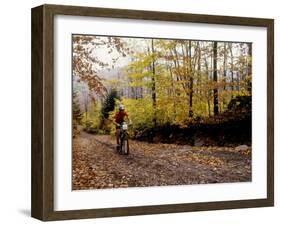 Male Mountain Biker Competing in a Race 1993 NY State Championships-null-Framed Photographic Print