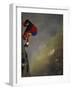 Male Mountain Climber on a Precipice-null-Framed Photographic Print