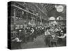 Male Munitions Workers in Engineering Shop, School of Building, Brixton, London, 1915-null-Stretched Canvas