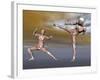 Male Musculature in Fighting Stance-null-Framed Art Print