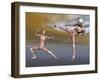 Male Musculature in Fighting Stance-null-Framed Art Print