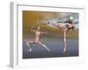 Male Musculature in Fighting Stance-null-Framed Art Print