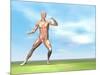 Male Musculature in Fighting Stance-null-Mounted Art Print