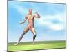 Male Musculature in Fighting Stance-null-Mounted Art Print