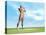 Male Musculature Standing on the Green Grass-null-Stretched Canvas