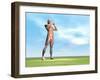 Male Musculature Standing on the Green Grass-null-Framed Art Print