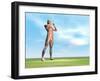 Male Musculature Standing on the Green Grass-null-Framed Art Print