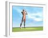 Male Musculature Standing on the Green Grass-null-Framed Art Print