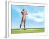 Male Musculature Standing on the Green Grass-null-Framed Art Print