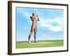Male Musculature Standing on the Green Grass-null-Framed Art Print