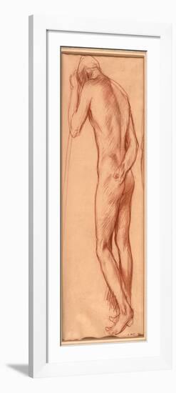 Male Nude, 1894 (Chalk on Paper)-Charles Haslewood Shannon-Framed Premium Giclee Print