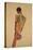 Male Nude, Back View-Egon Schiele-Stretched Canvas