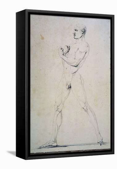 Male Nude, Damoxenos of Syracuse-Antonio Canova-Framed Stretched Canvas