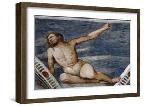 Male Nude, Detail of Frescoes-Girolamo Romanino-Framed Giclee Print