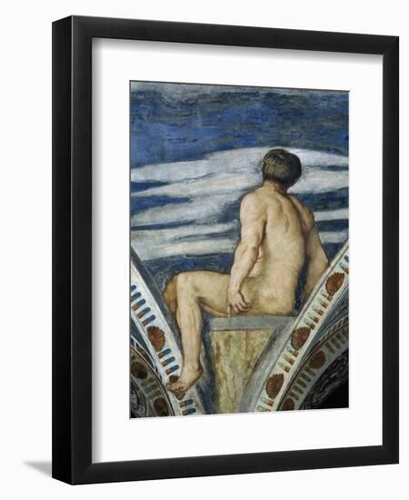 Male Nude, Detail of Frescoes-Girolamo Romanino-Framed Giclee Print