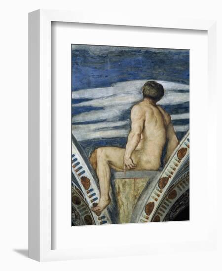 Male Nude, Detail of Frescoes-Girolamo Romanino-Framed Giclee Print