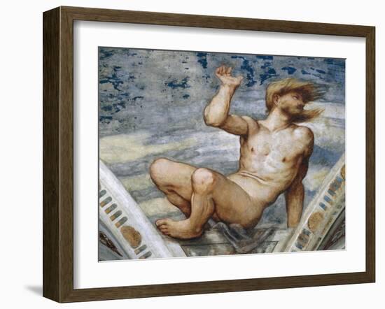 Male Nude, Detail of Frescoes-Girolamo Romanino-Framed Giclee Print