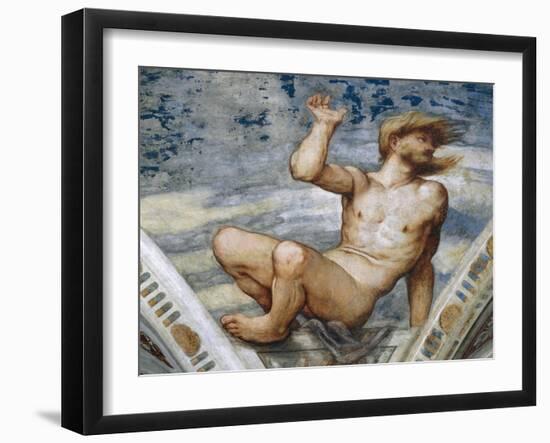 Male Nude, Detail of Frescoes-Girolamo Romanino-Framed Giclee Print