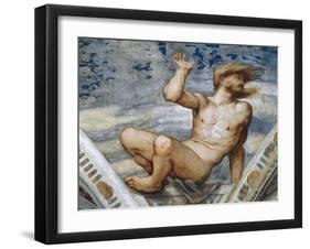 Male Nude, Detail of Frescoes-Girolamo Romanino-Framed Giclee Print