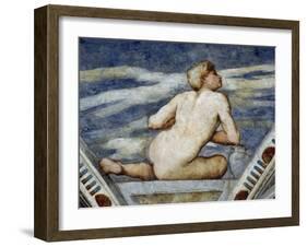 Male Nude, Detail of Frescoes-Girolamo Romanino-Framed Giclee Print