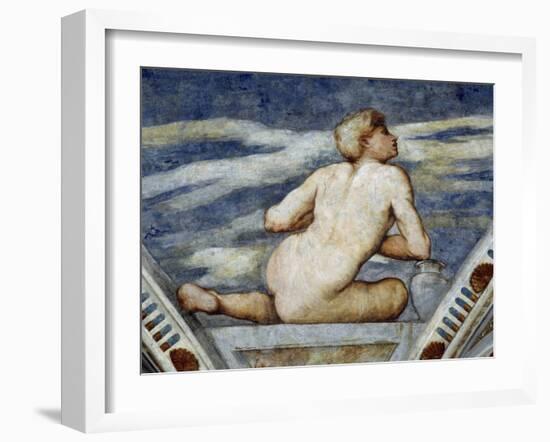 Male Nude, Detail of Frescoes-Girolamo Romanino-Framed Giclee Print