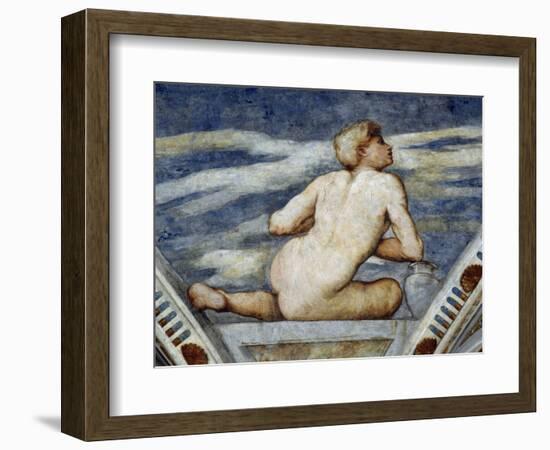 Male Nude, Detail of Frescoes-Girolamo Romanino-Framed Giclee Print