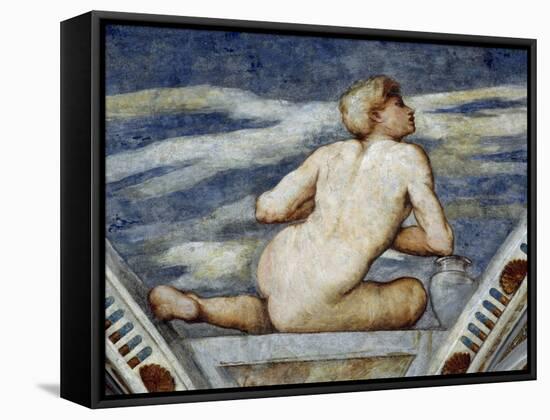 Male Nude, Detail of Frescoes-Girolamo Romanino-Framed Stretched Canvas