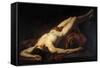 Male Nude (Hecto)-Jacques Louis David-Framed Stretched Canvas