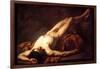 Male Nude; Hector-Jacques-Louis David-Framed Art Print