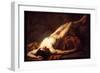 Male Nude; Hector-Jacques-Louis David-Framed Art Print